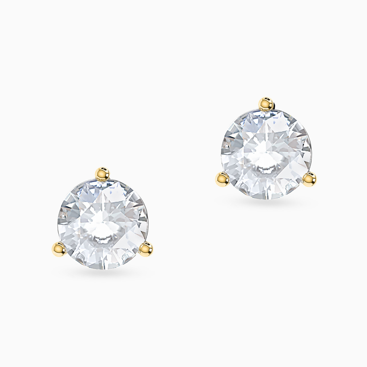 14K Gold Cubic Zirconia Stud Earrings