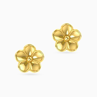 Flower Stud Earrings in 18K Gold - 21051110088