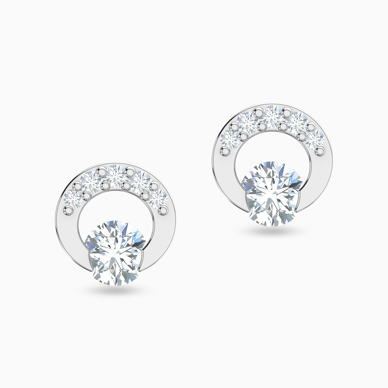 18K Gold Diamond Stud Earrings