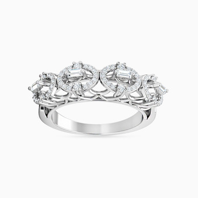 Oval Diamond Ring in 18K Gold - 144153300571141