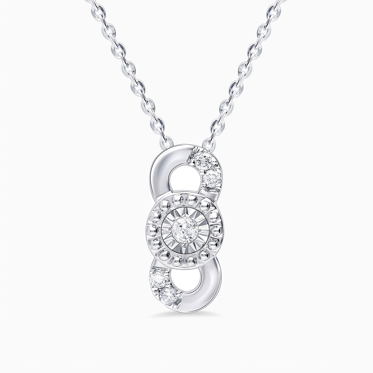 18K Gold Diamond Pendant Necklace