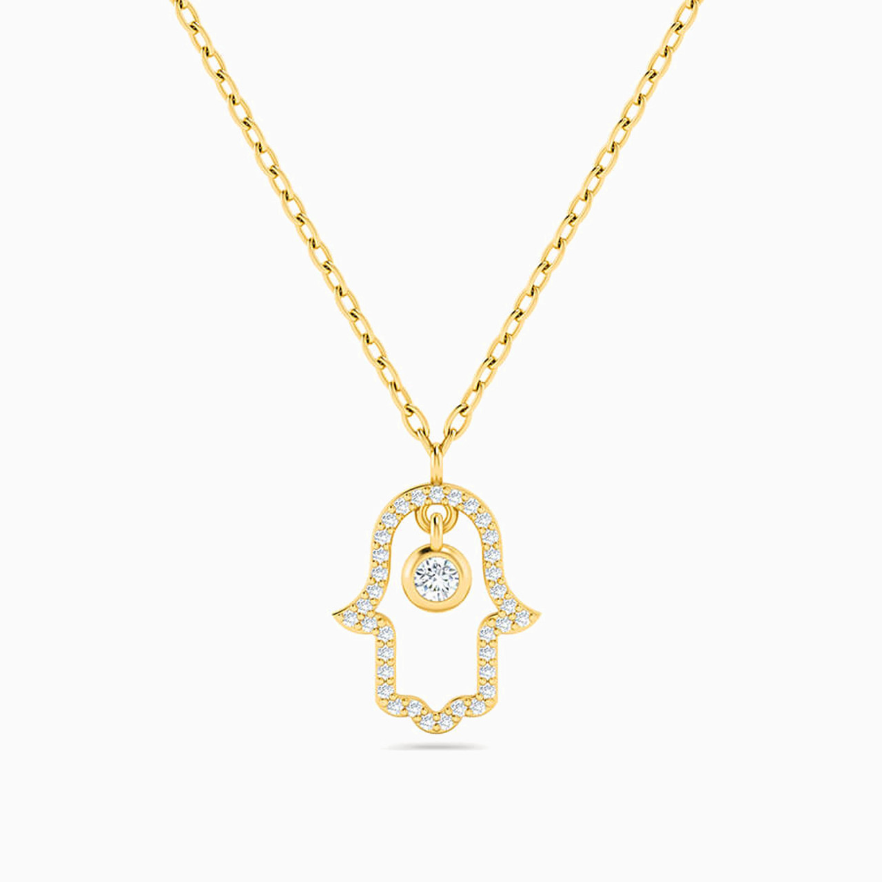 18K Gold Diamond Pendant Necklace