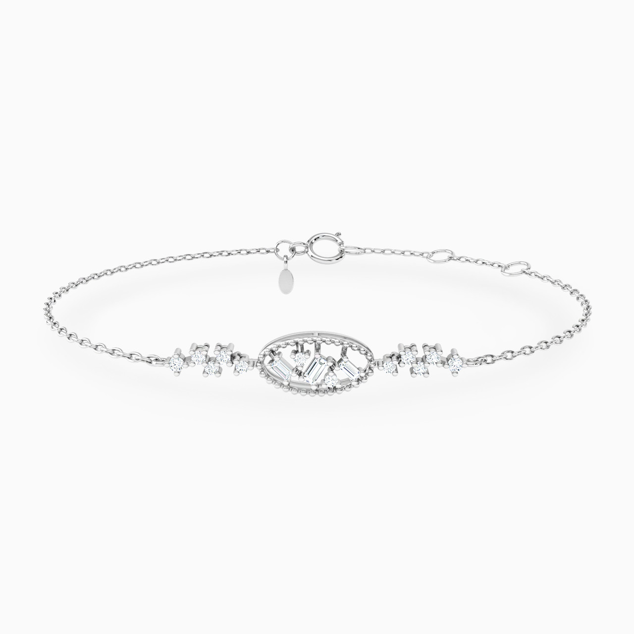 18K Gold Diamond Chain Bracelet