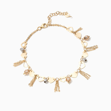 Heart Chain Bracelet in 18K Gold - 21036140086