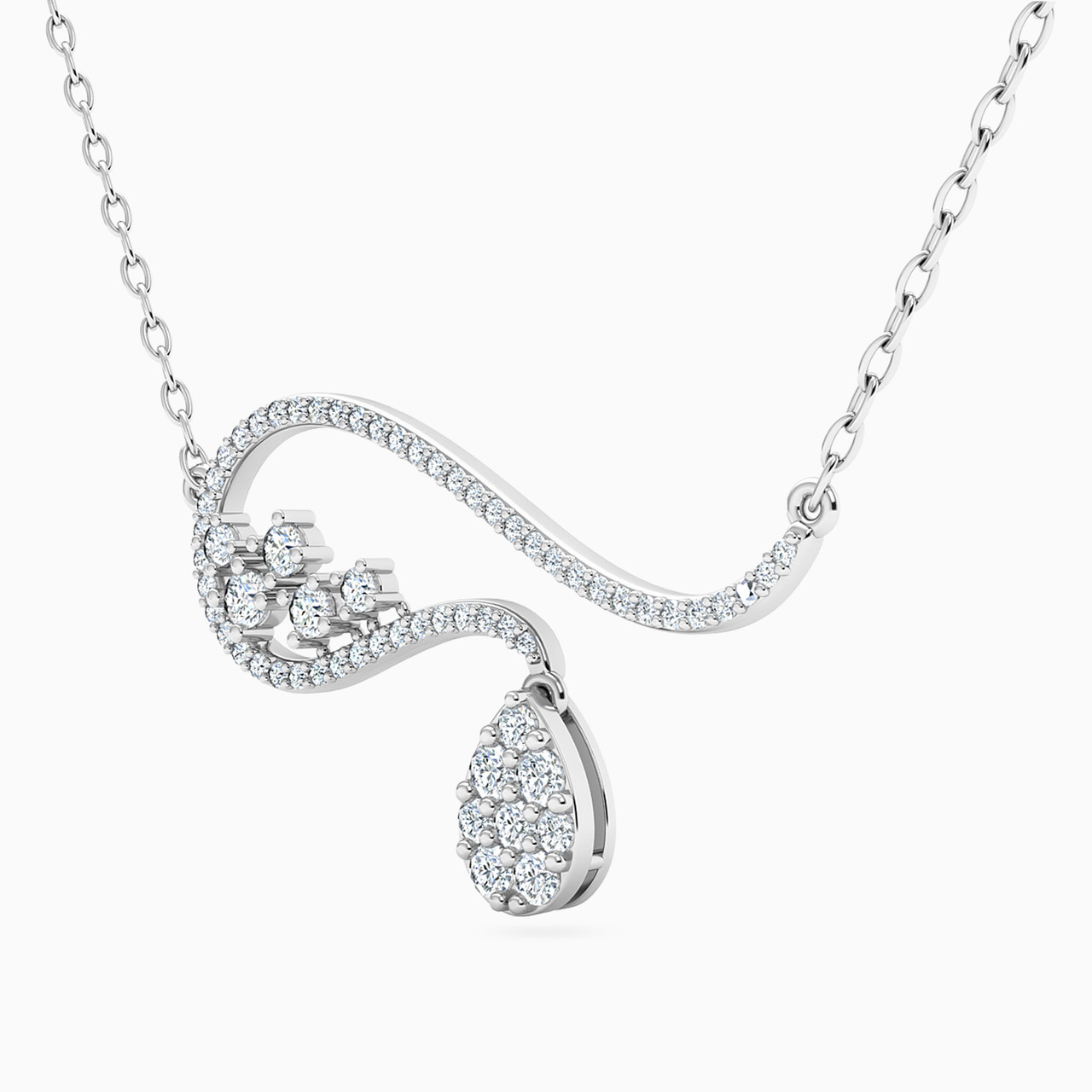 18K Gold Diamond Pendant Necklace