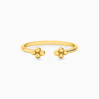 Flower Two Headed Ring in 18K Gold - 111020300242151