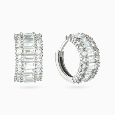 Baguette Cubic Zirconia Stud Earrings in 18K Gold - 413031800151001