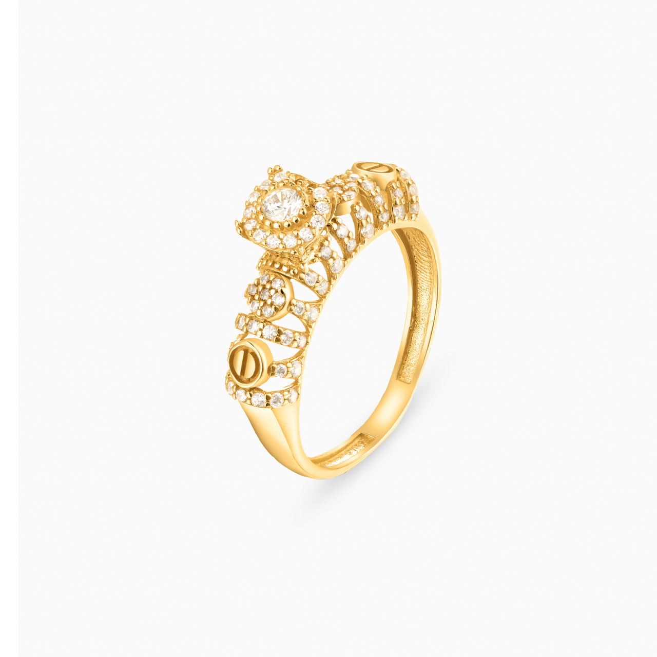 18K Gold Cubic Zirconia Twin Rings