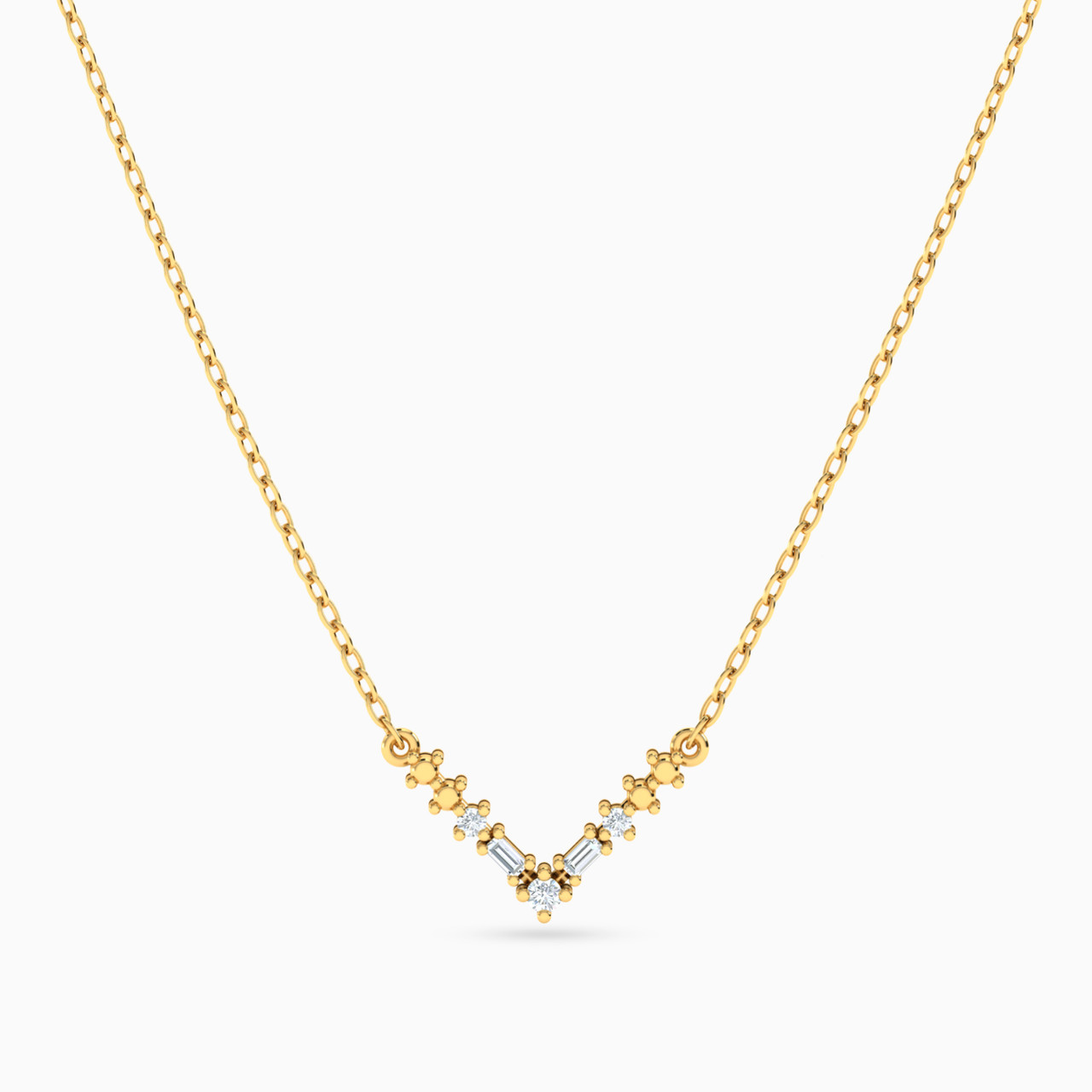 18K Gold Diamond Pendant Necklace