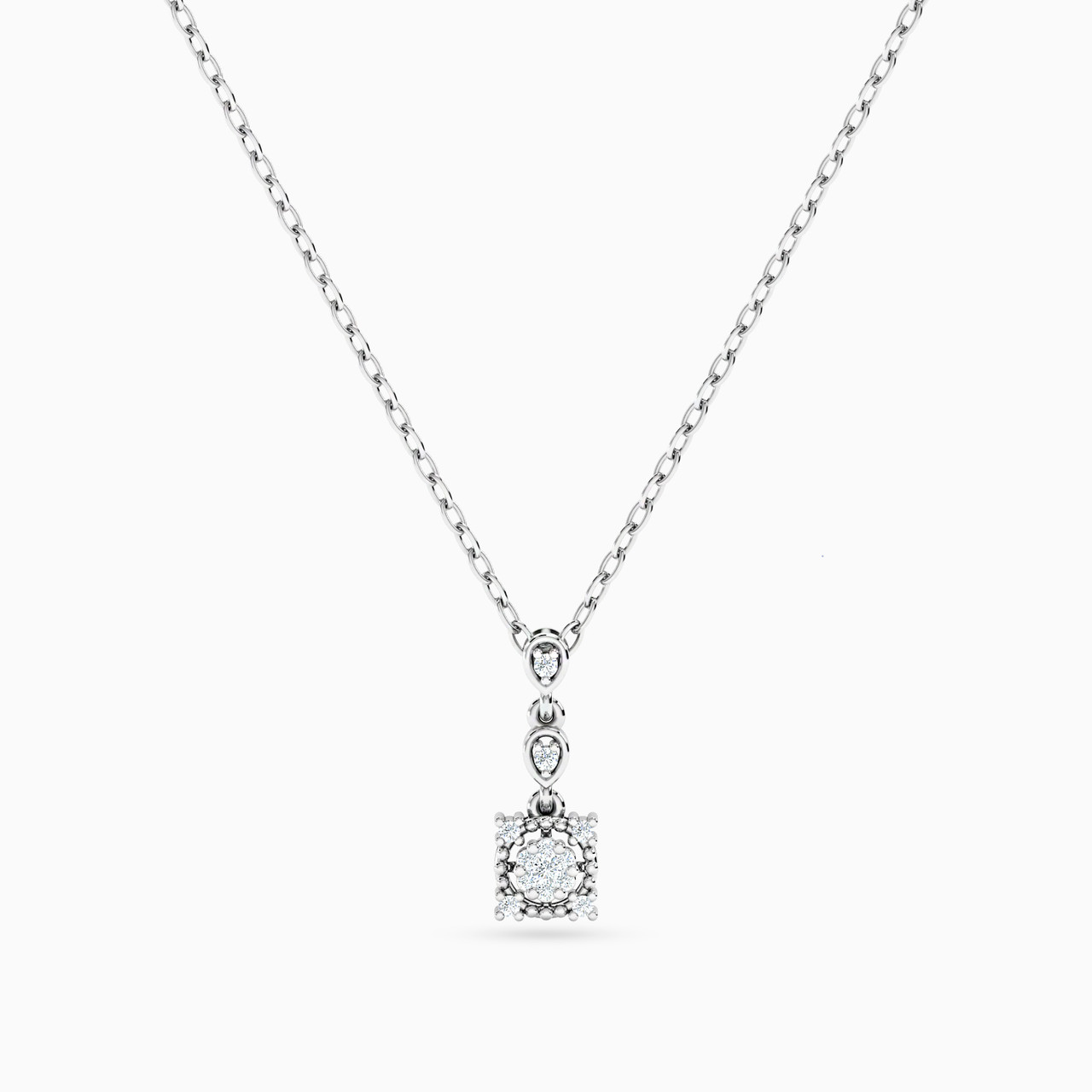 18K Gold Diamond Pendant Necklace