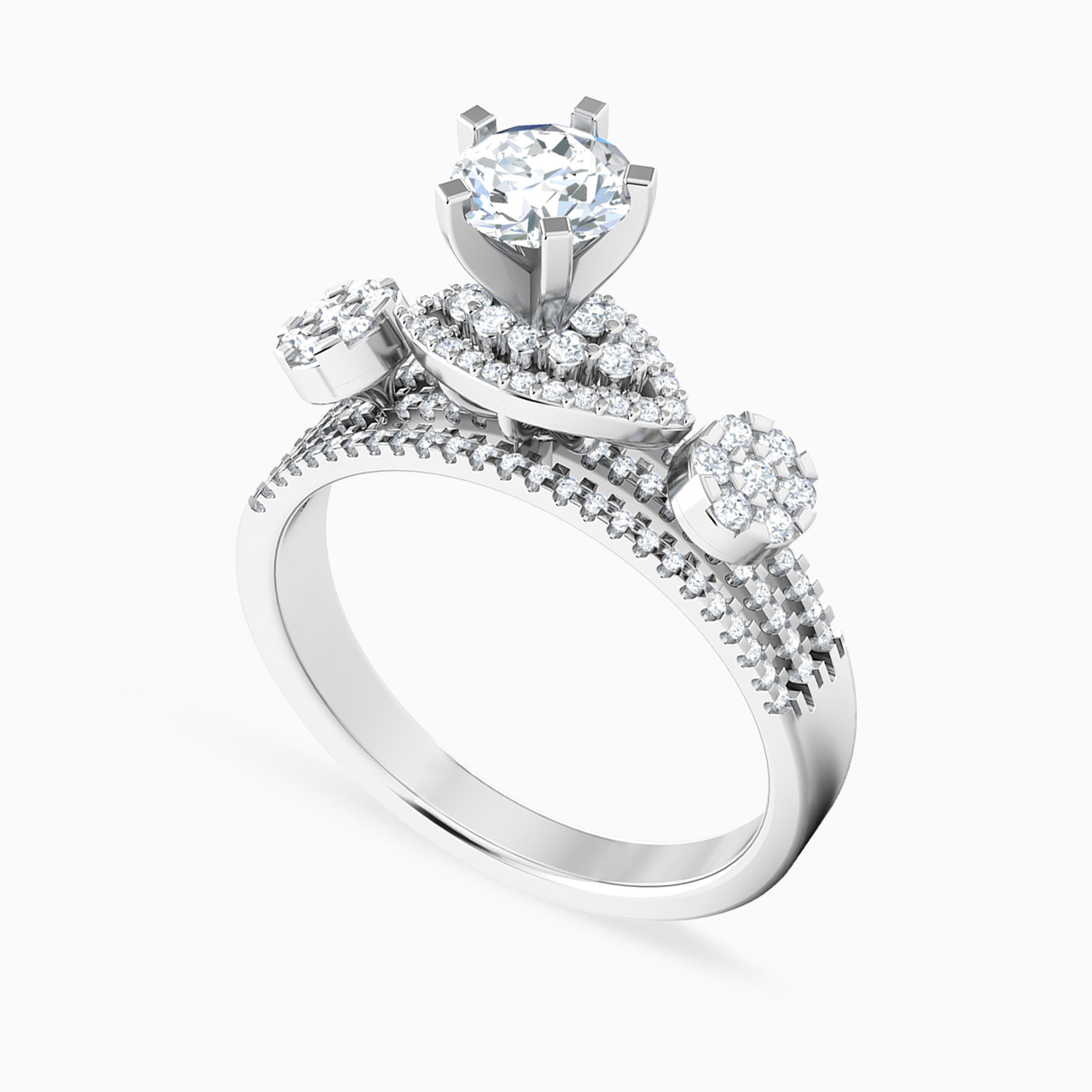 18K Gold Diamond Solitaire Ring