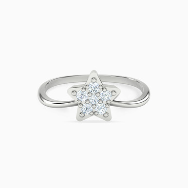 Star Cubic Zirconia Ring in 18K Gold - 314021800131171 Star Cubic Zirconia Ring in 18K Gold - 314021800131171