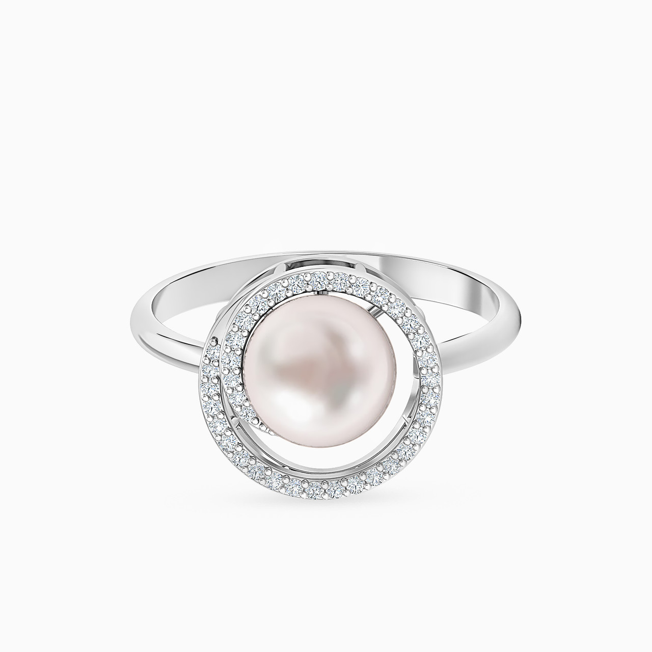 18K Gold Diamond & Pearls Statement Ring