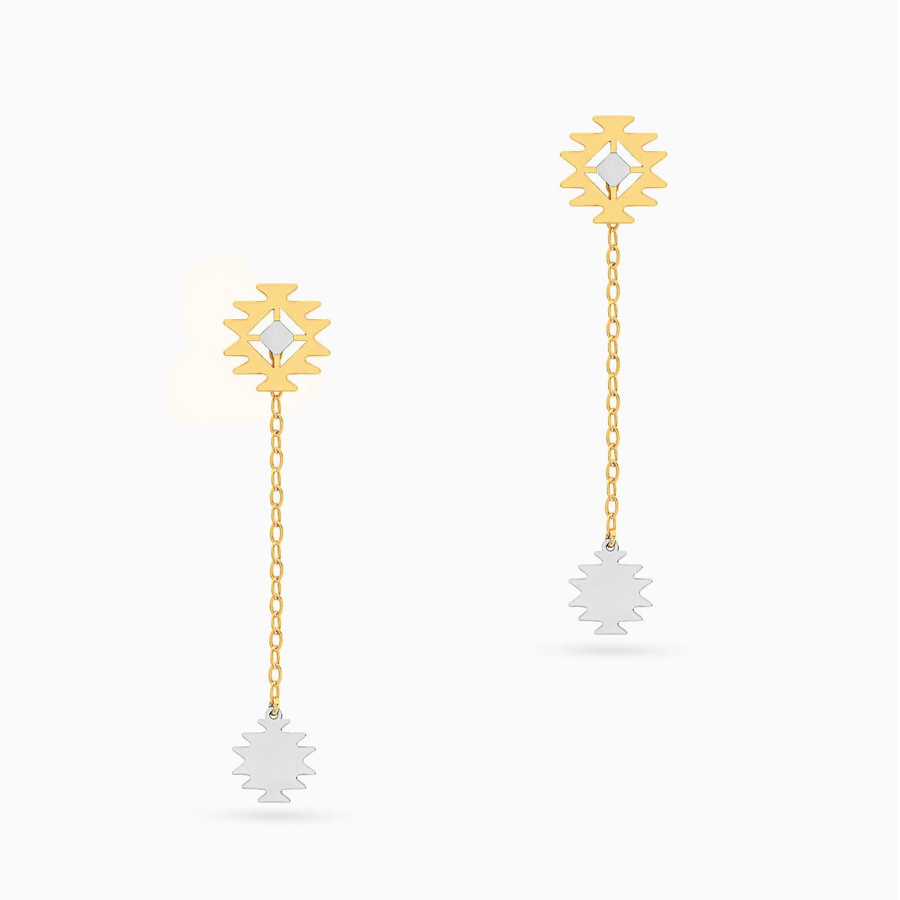 18K Gold Drop Earrings