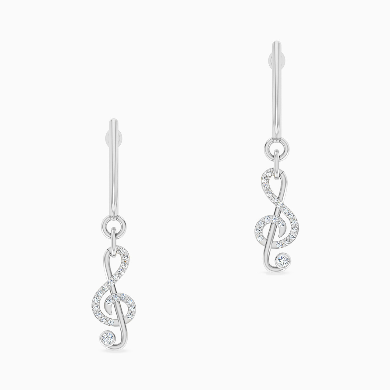 18K Gold Diamond Drop Earrings