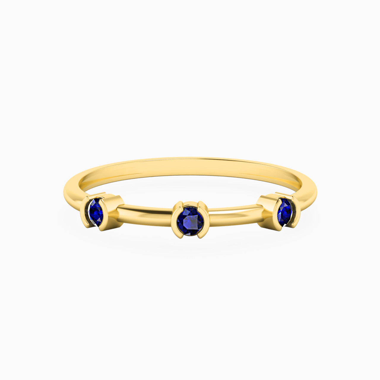 18K Gold Colored Stones Statement Ring