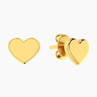 Heart Stud Earrings in 18K Gold - E11031100042001
