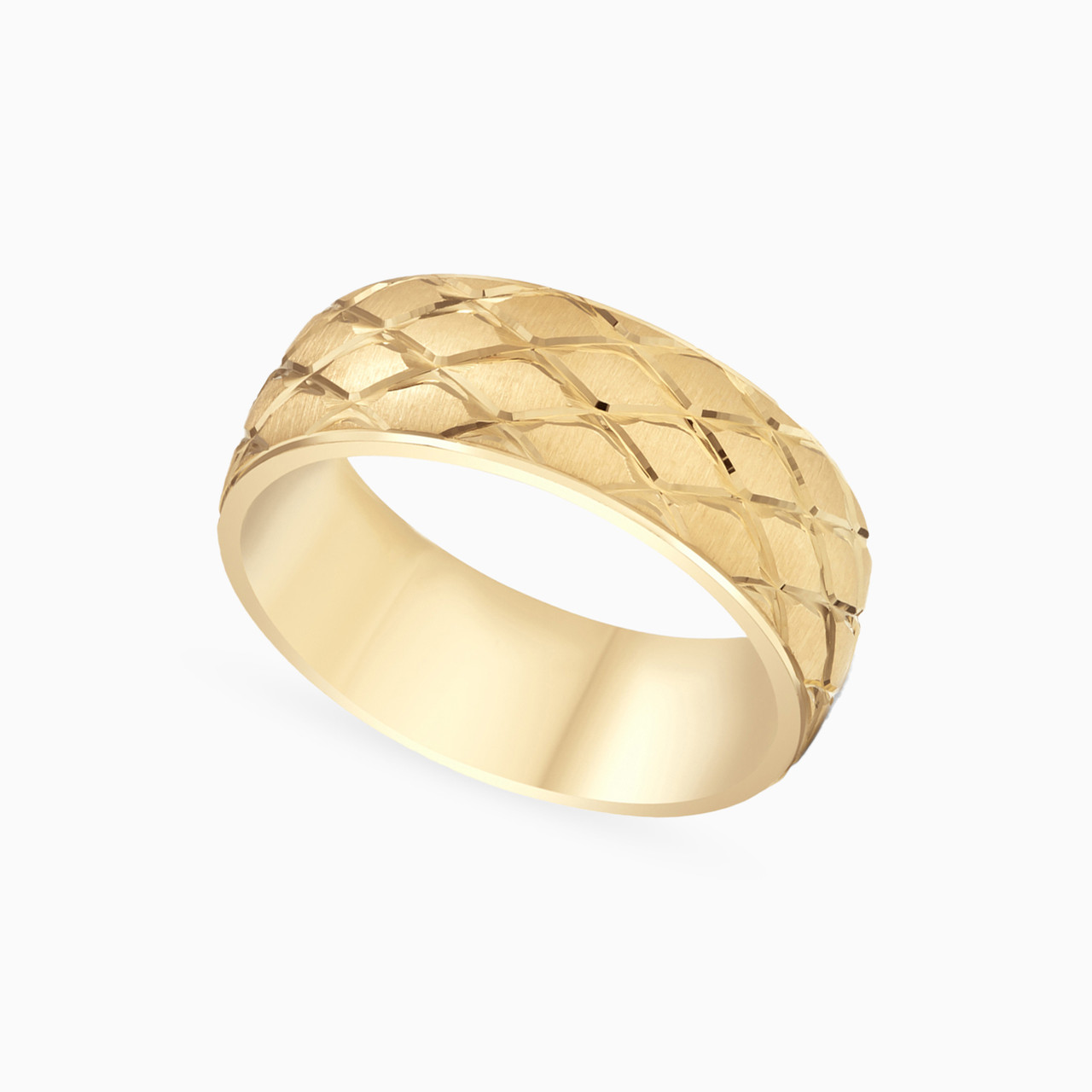 18K Gold Wedding Band-Size 15