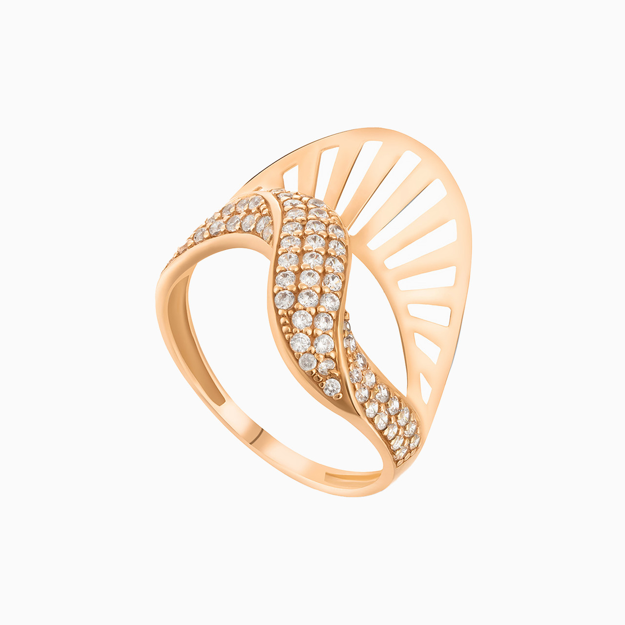 21K Gold Cubic Zirconia Statement Ring