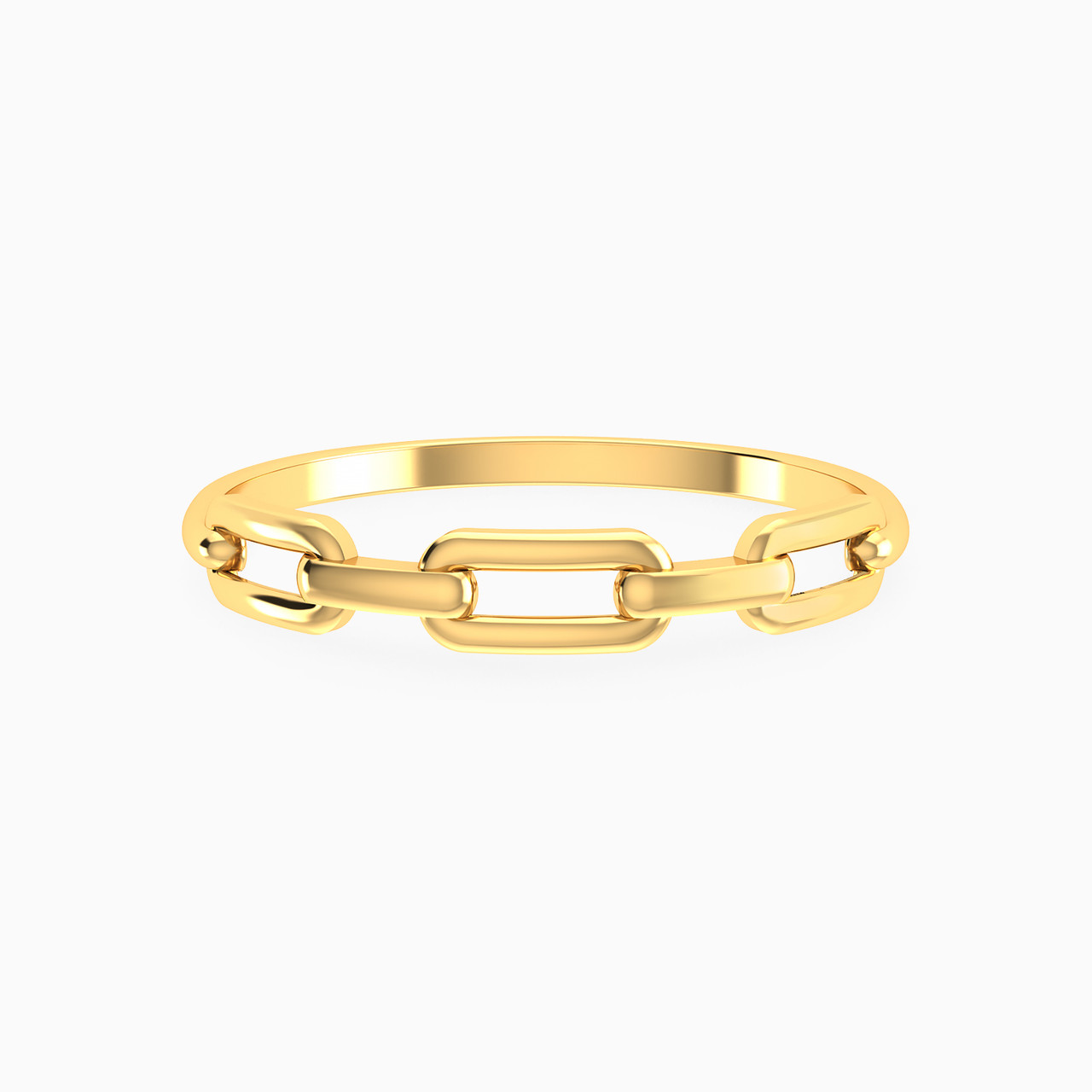 Chain Shaped Statement Ring in 14K Gold