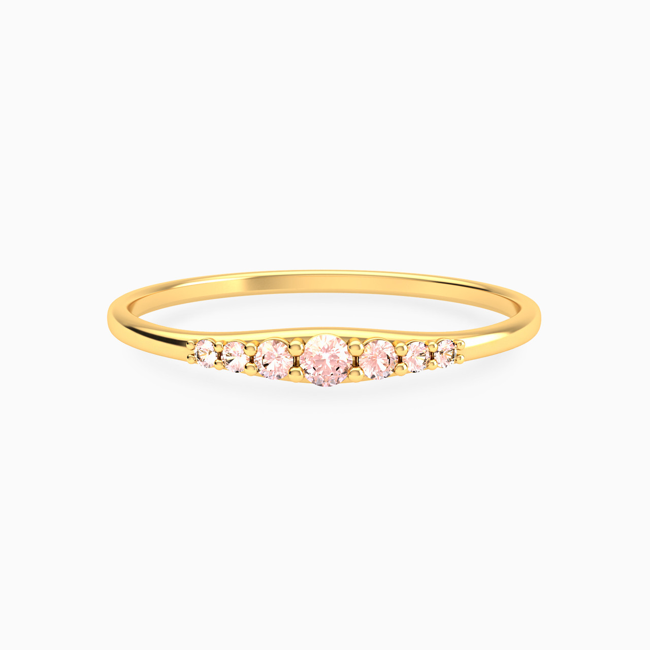 Round Shaped Colored Stones Statement Ring in 14K Gold 