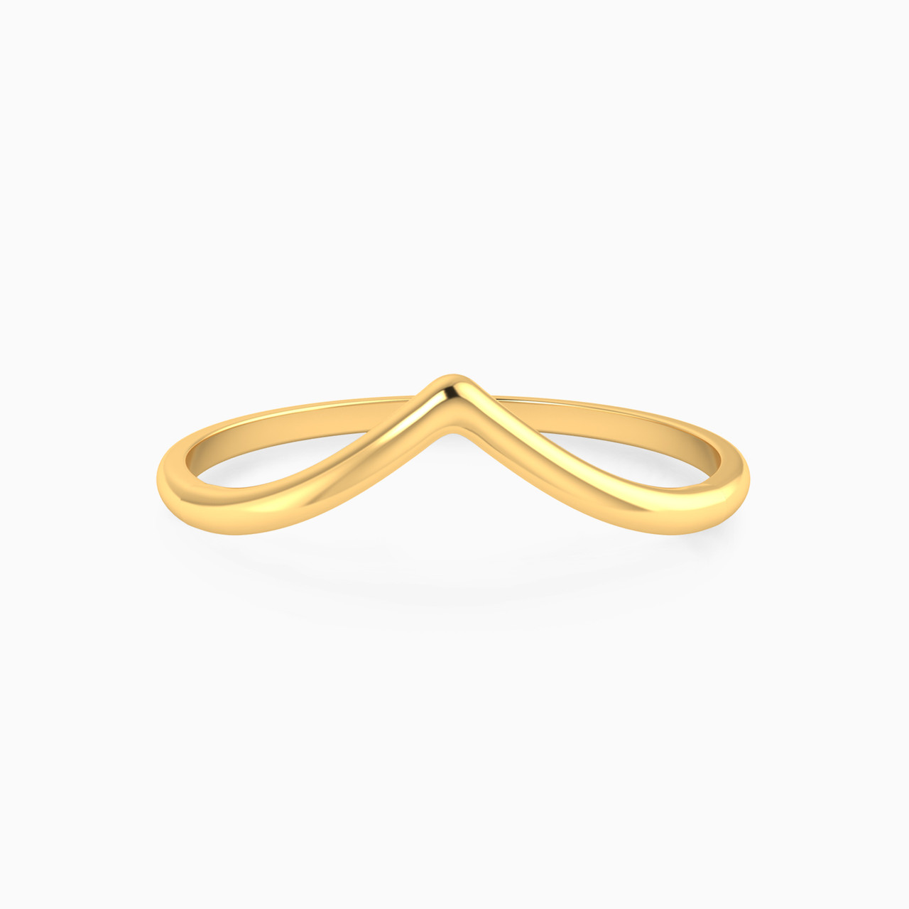  V Shaped Statement Ring in 14K Gold