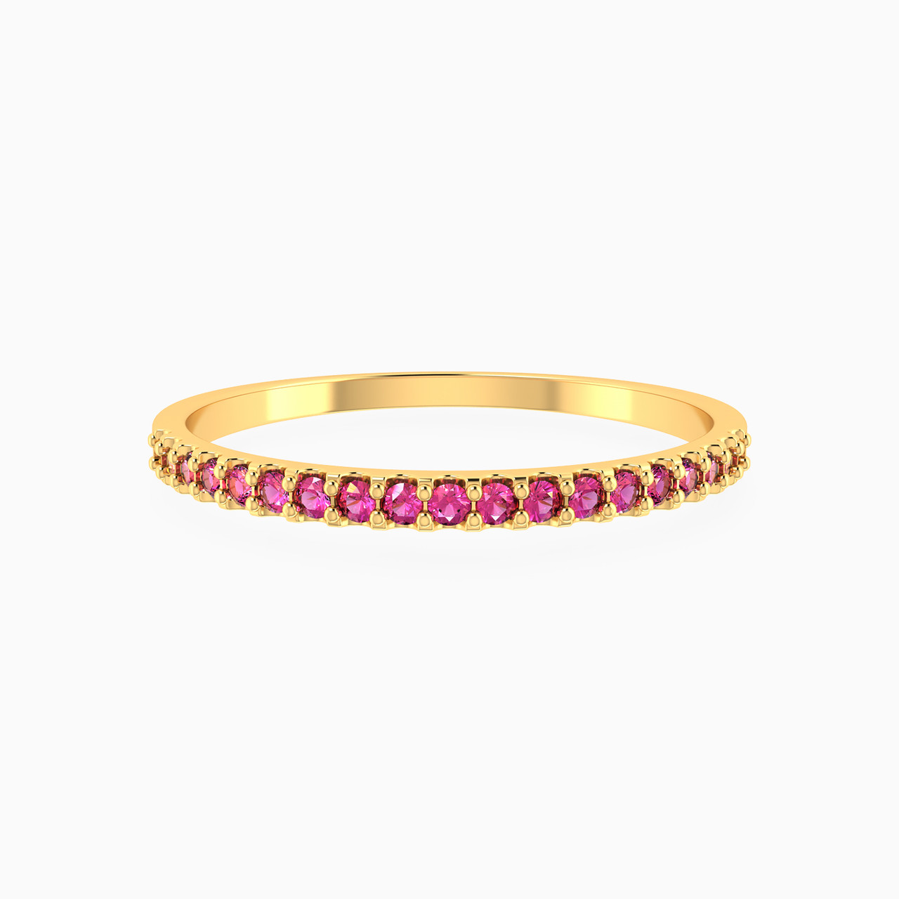 Round Shaped Colored Stones Statement Ring in 14K Gold 