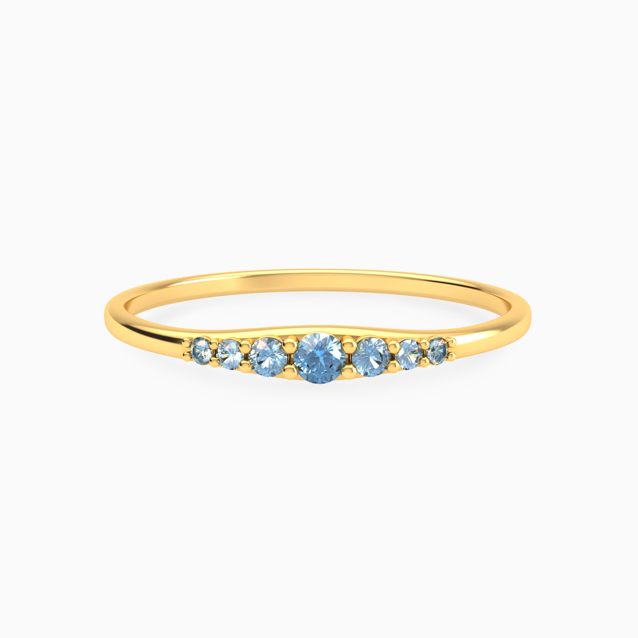 Round Shaped Colored Stones Statement Ring in 14K Gold 