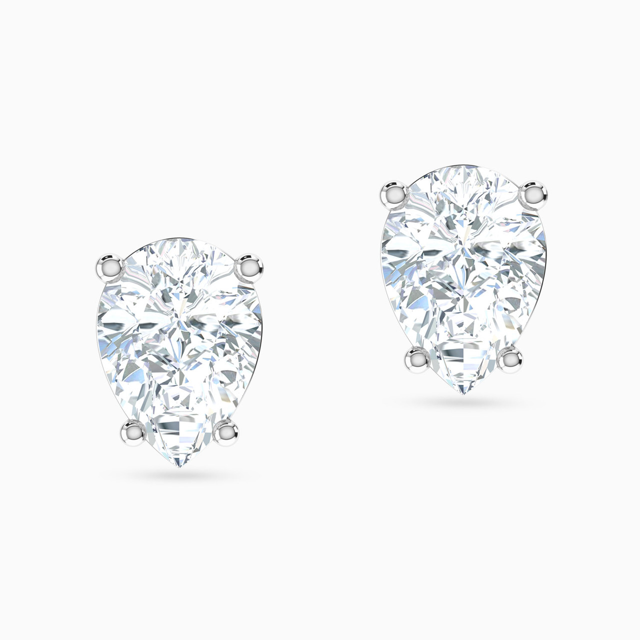 18K Gold Cubic Zirconia Stud Earrings