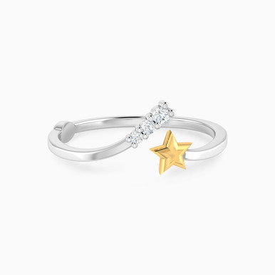Star Diamond Two-headed Ring in 18K Gold - 144100307084151