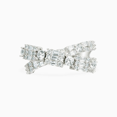 Twist Cubic Zirconia Ring in 18K Gold - 113021800741181 Twist Cubic Zirconia Ring in 18K Gold - 113021800741181