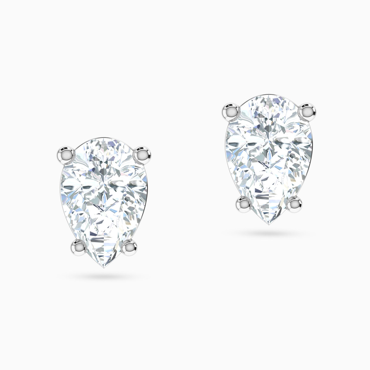 18K Gold Cubic Zirconia Stud Earrings