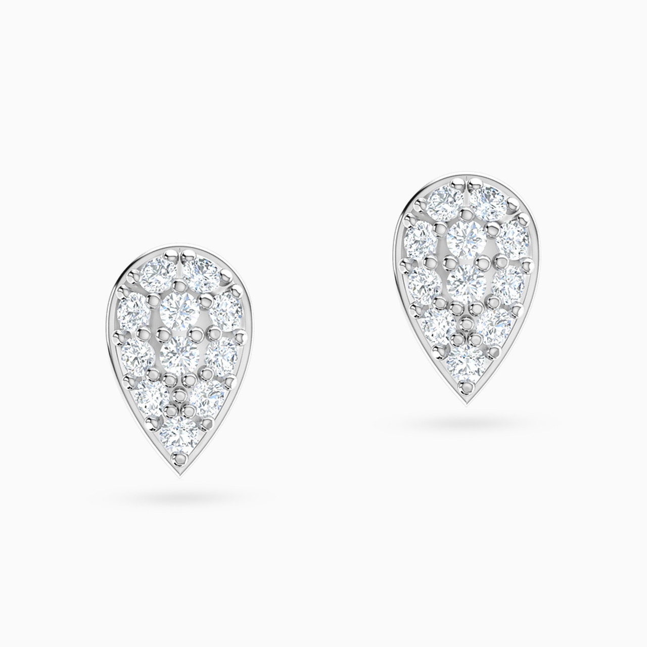 18K Gold Cubic Zirconia Stud Earrings