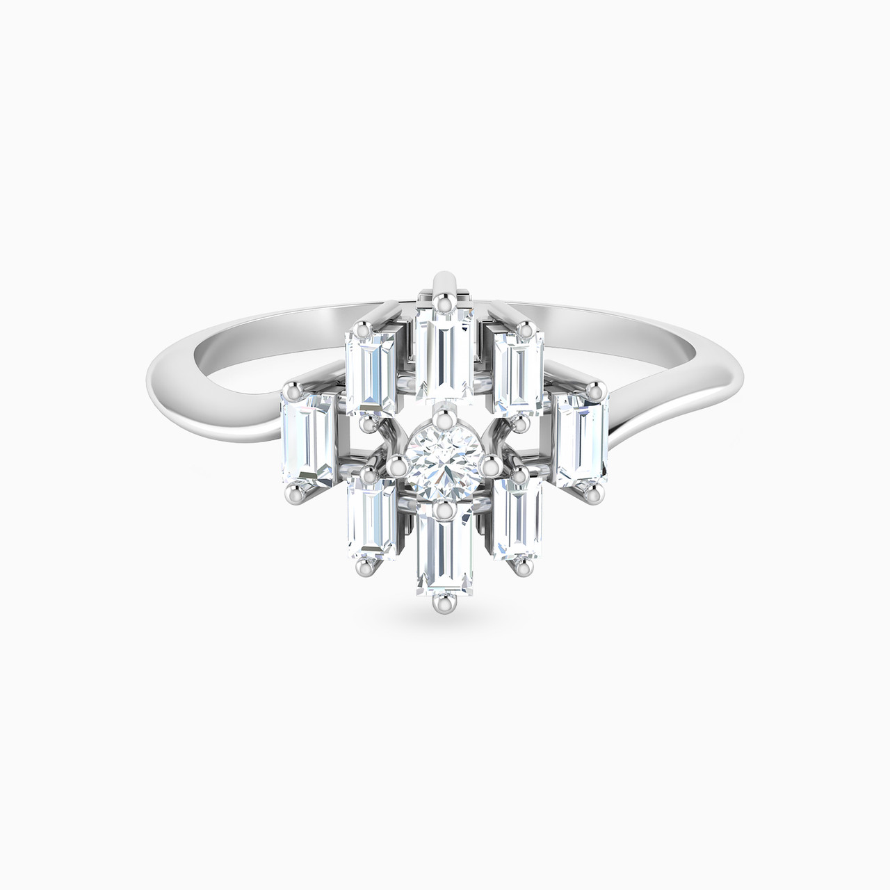 Floral Diamond Ring in 18K Gold