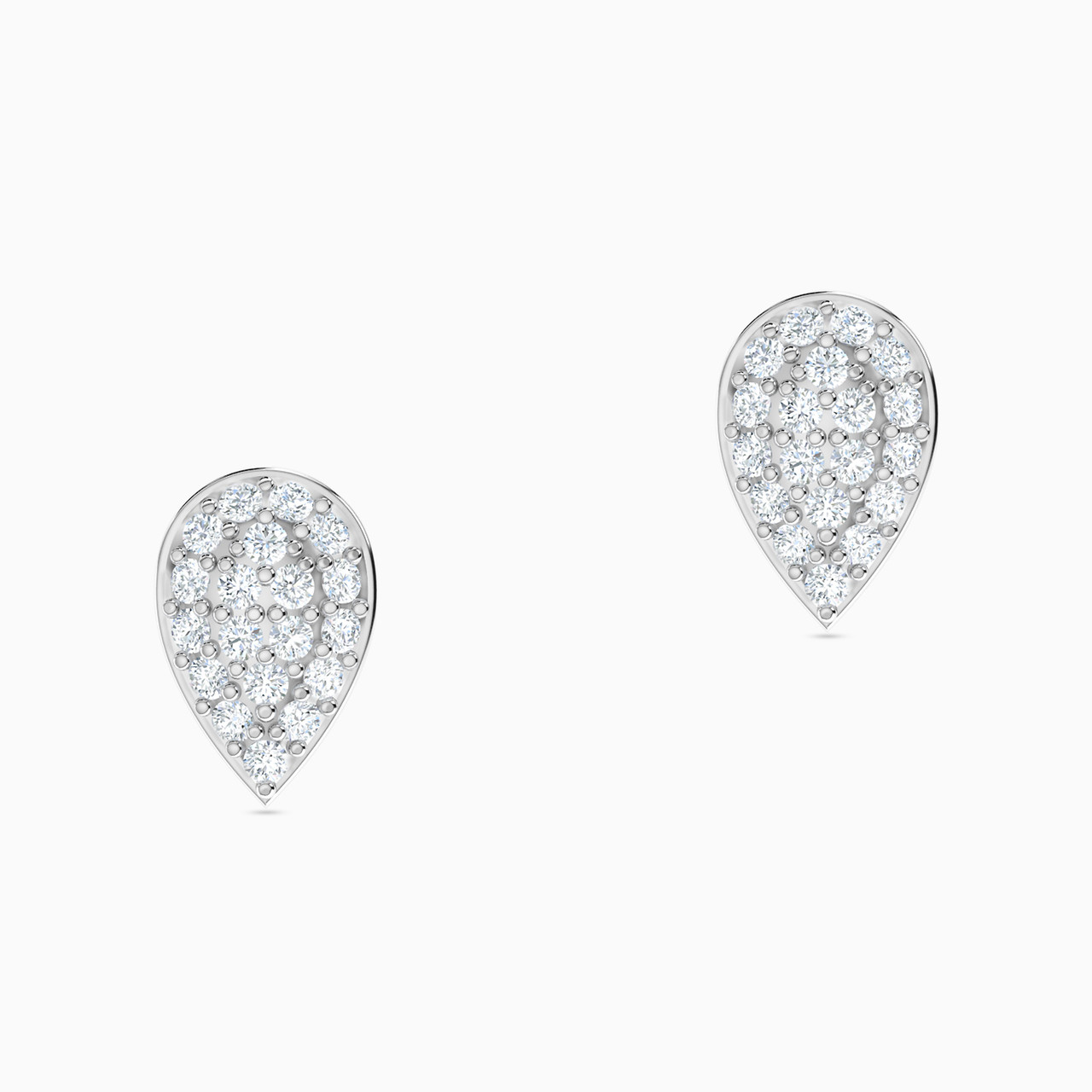 18K Gold Cubic Zirconia Stud Earrings