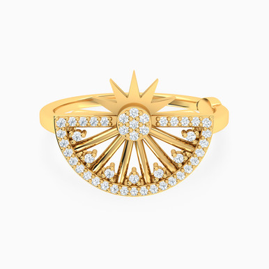 Le Soliel Semi Circle Diamond Ring in 18K Gold - 144102200362151 Le Soliel Semi Circle Diamond Ring in 18K Gold - 144102200362151