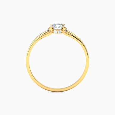 Clear Stone Ring in 14K Gold - 101021800752141