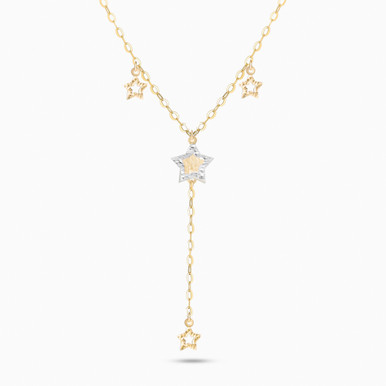 Stars Shaped Pendant with Chain in 18K Gold - 21046140465