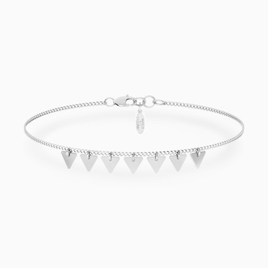 Triangular Chain Bracelet In Silver - 167101400041180