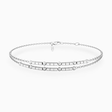 Row Links Chain Bracelet In Silver - 167100200041180