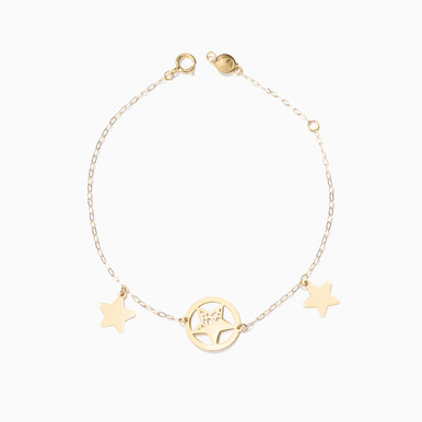 Stars Shaped Chain Bracelet in 18K Gold - 21047140005
