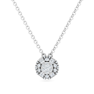 Circle Diamond Necklace In 18K Gold - 144501101621451