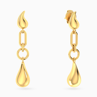 Teardrop Drop Earrings In 18K Gold - 115031100012000