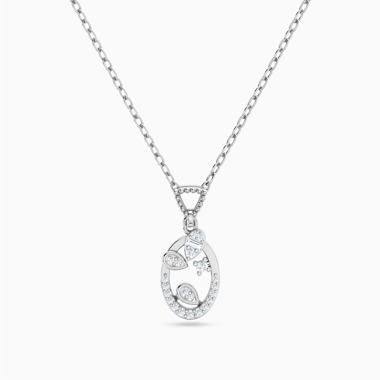 18K Gold Diamond Pendant Necklace