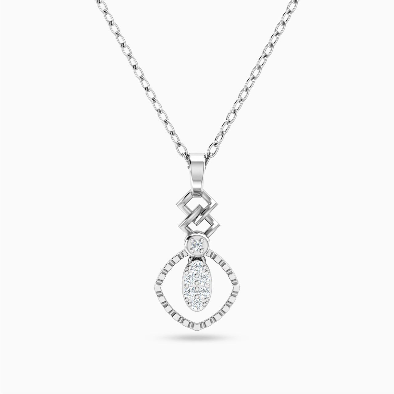 18K Gold Diamond Pendant Necklace