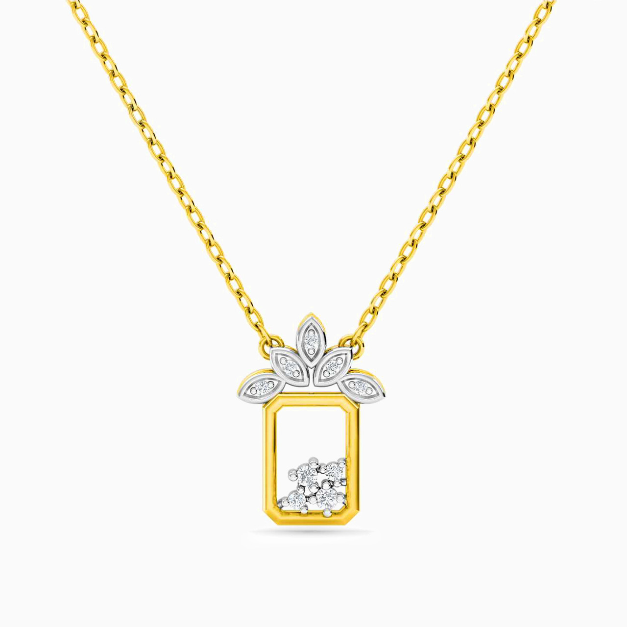 18K Gold Diamond Pendant Necklace