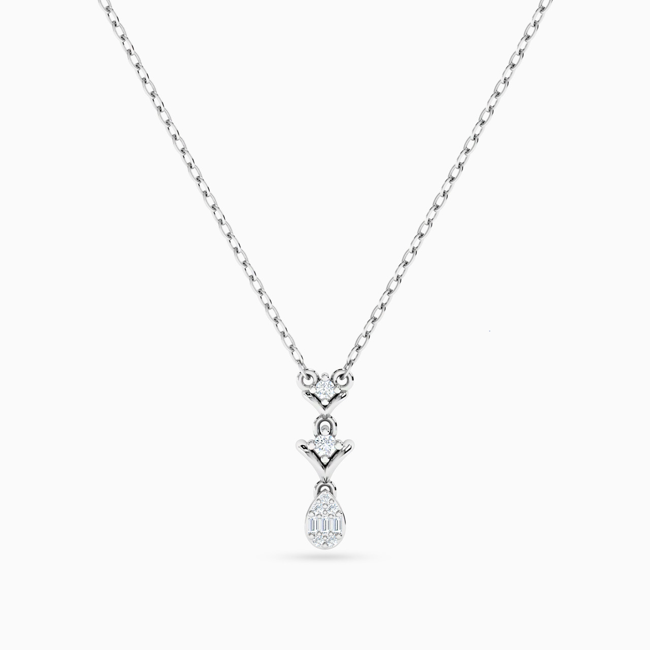 18K Gold Diamond Pendant Necklace