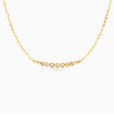 Floral Clusters Diamond Choker Necklace in 14K Gold - 171500300442451 Floral Clusters Diamond Choker Necklace in 14K Gold - 171500300442451