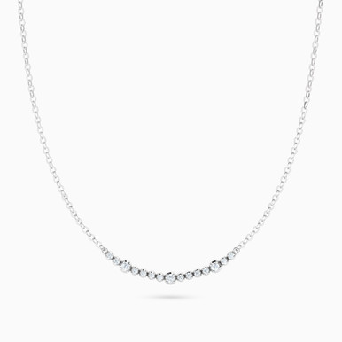 Continuous Line Diamond Choker Necklace in 14K Gold - 171500300431451 Continuous Line Diamond Choker Necklace in 14K Gold - 171500300431451