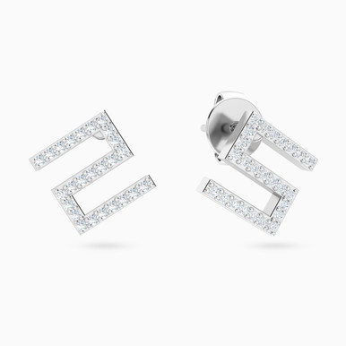 S-Letter Diamonds Stud Earrings in 18K Gold - 144200301301001